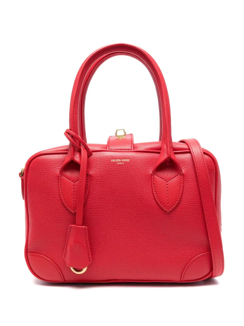 GRAINED LEATHER VITA TOP HANDLE BAG
