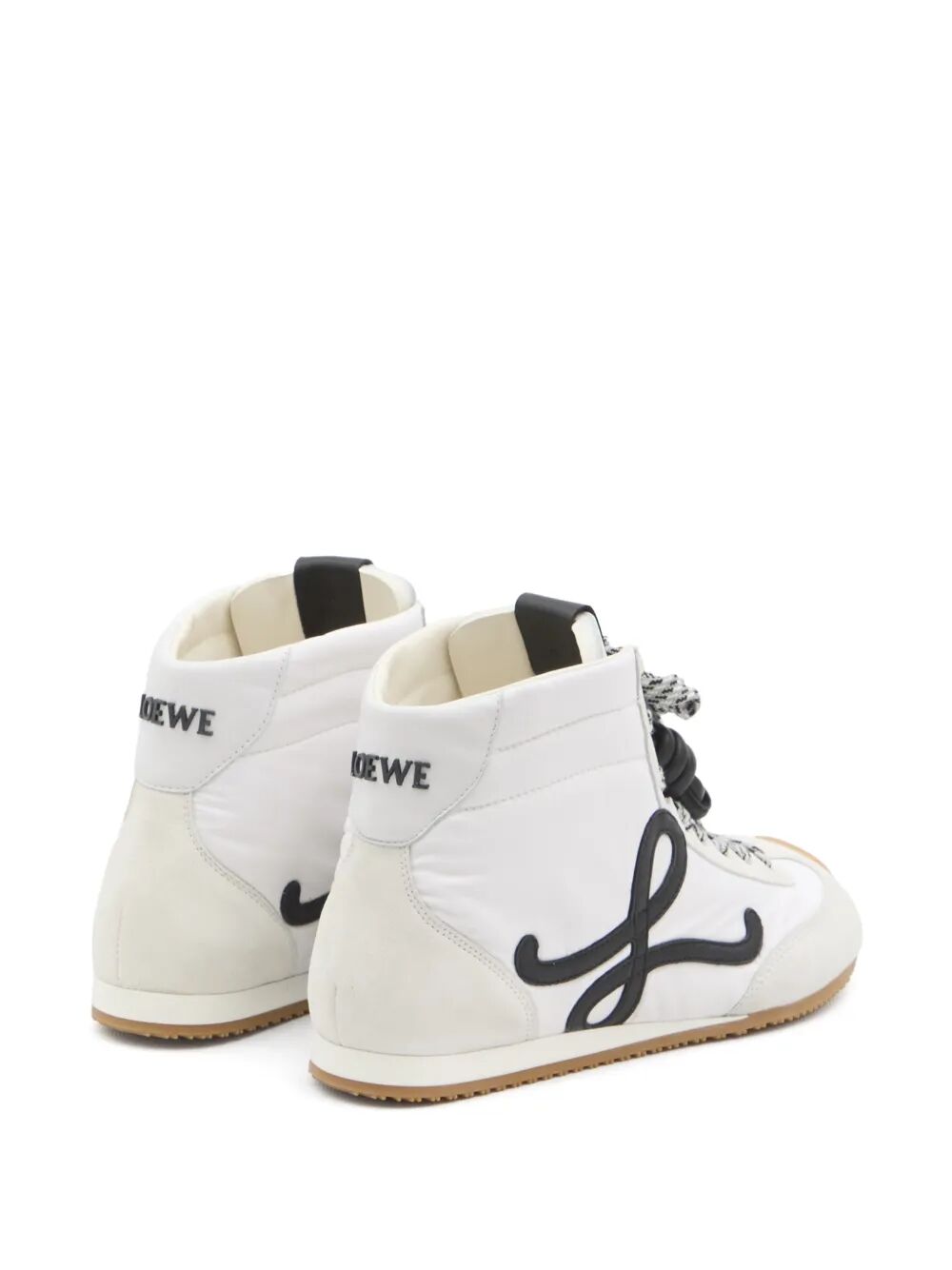 BALLET RUNNER 2.0 NYLON AND LEATHER HIGH-TOP SNEAKERS