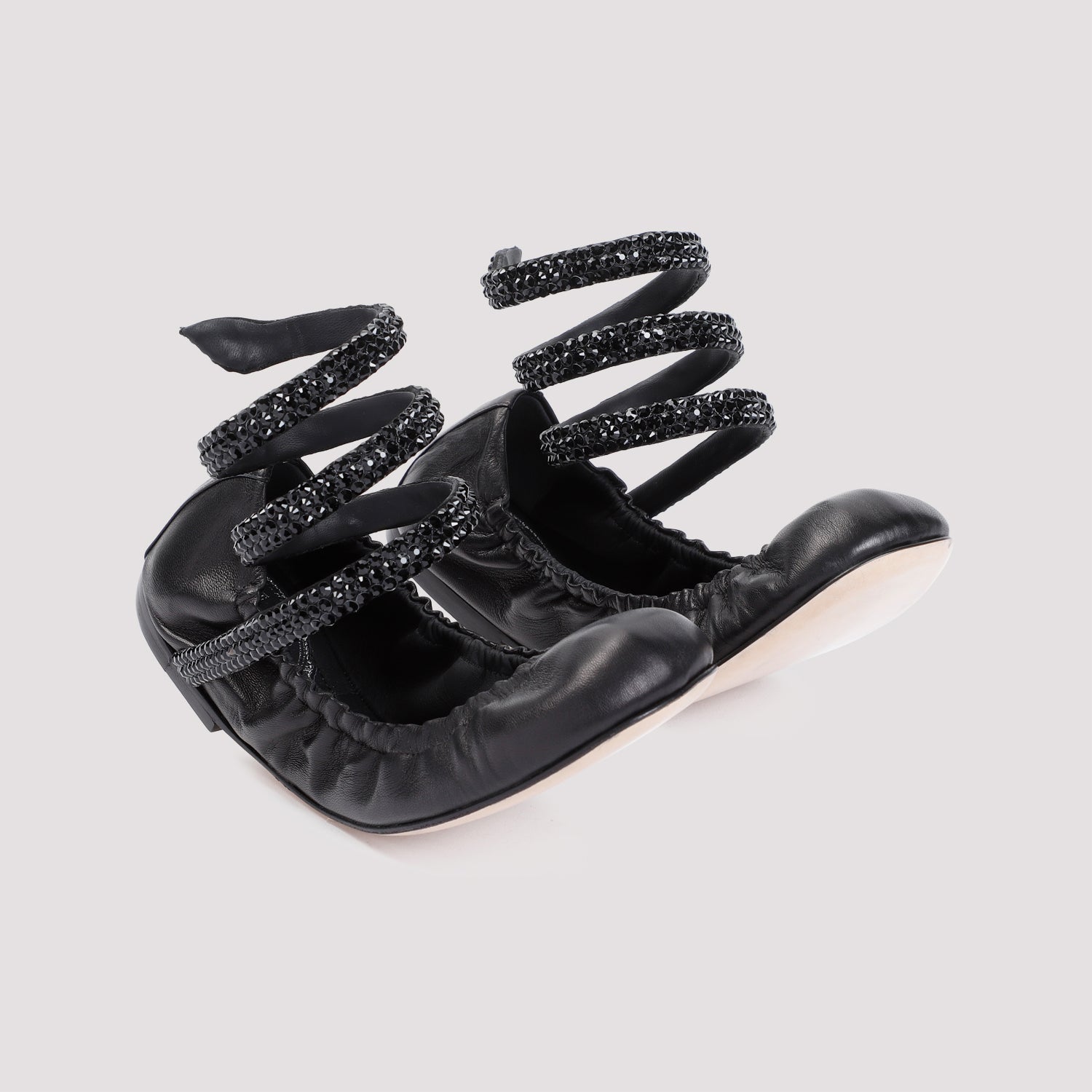 Rene Caovilla Lamb Leather Ballerinas