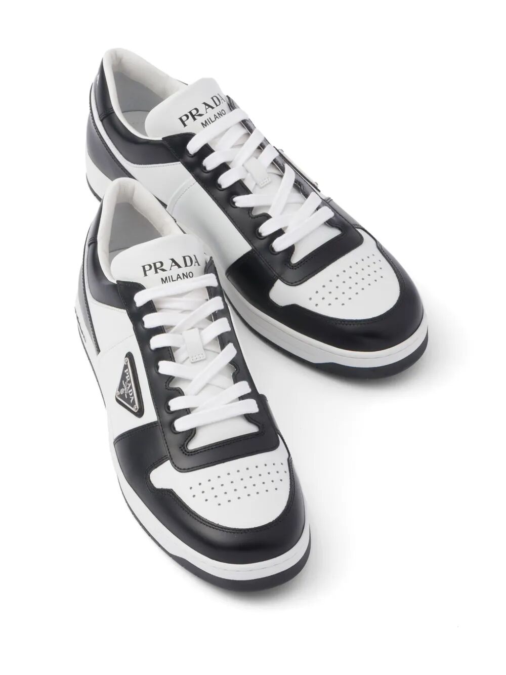 DOWNTOWN TWO-TONE LEATHER SNEAKERS