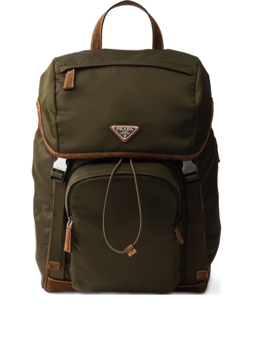 RE-NYLON AND SUEDE BACKPACK