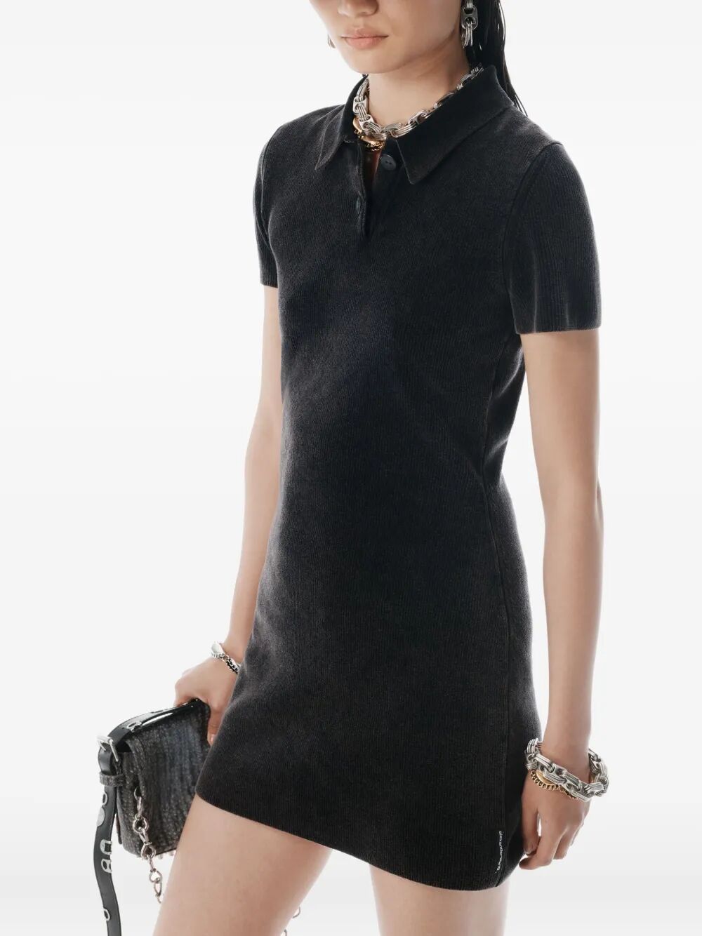COTTON-BLEND CHENILLE MINIDRESS