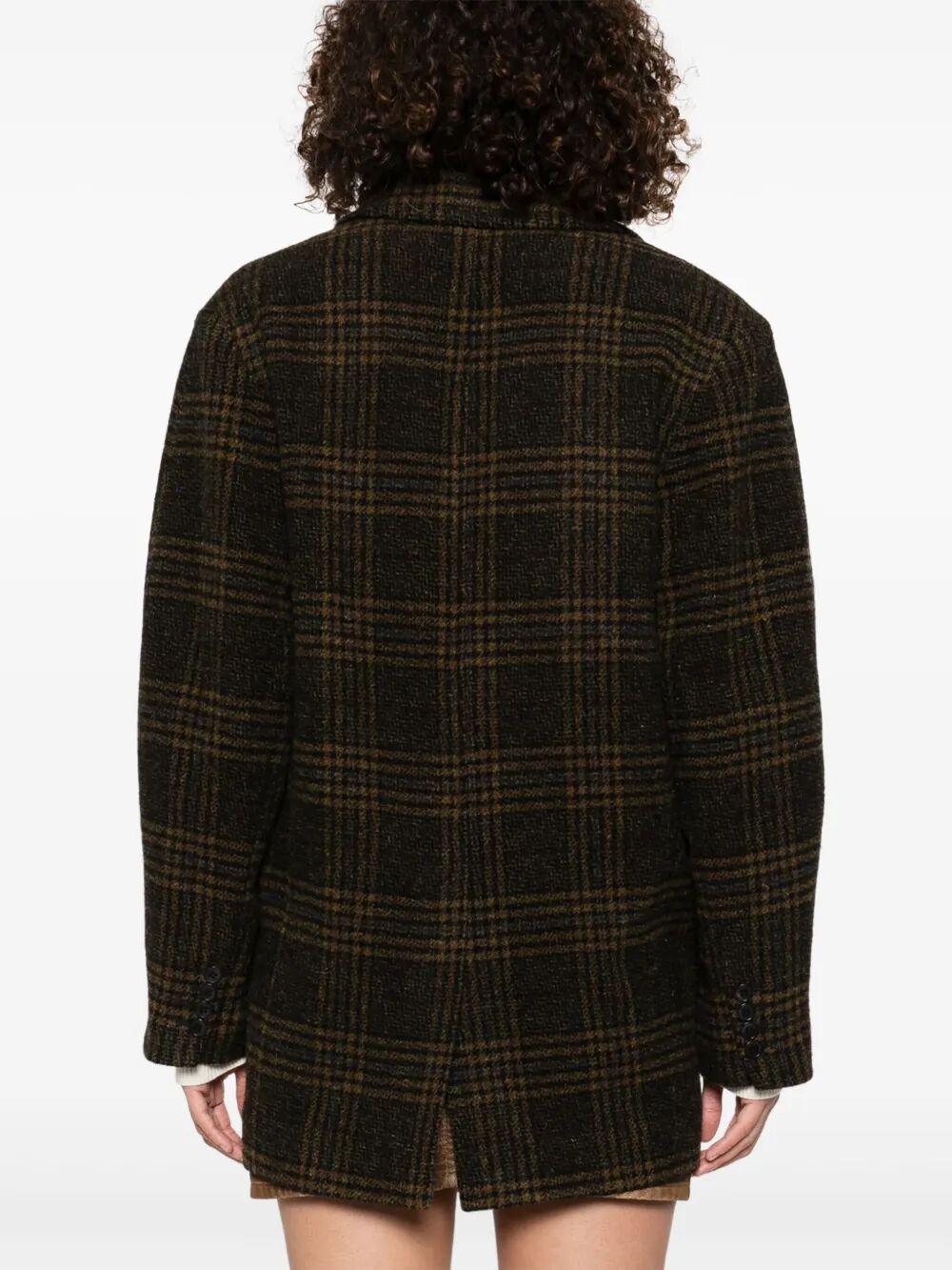 GESINA CHECK WOOL SUIT JACKET