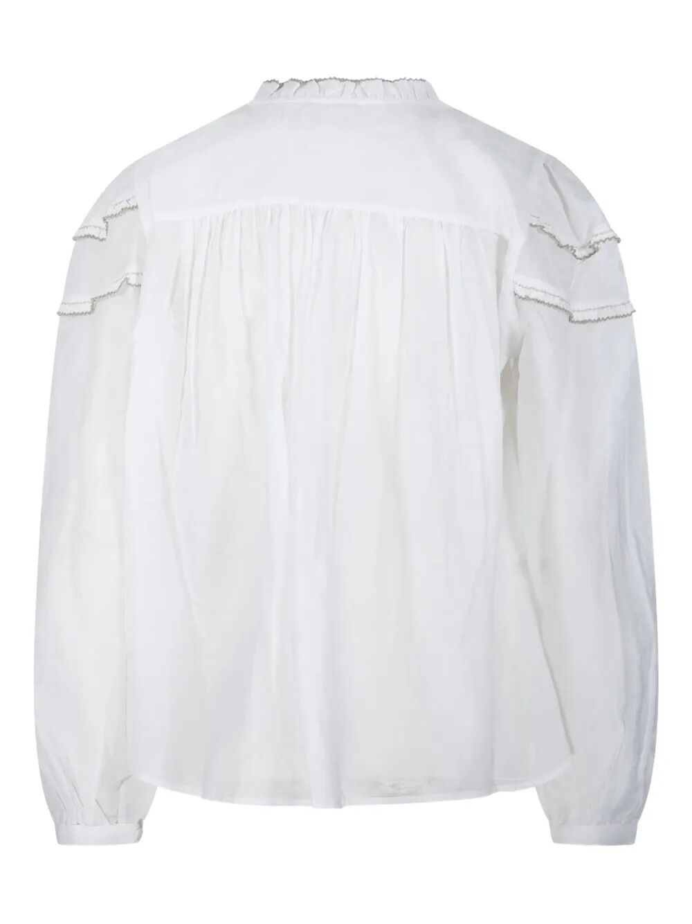 CHRISTA GATHERED COTTON BLOUSE