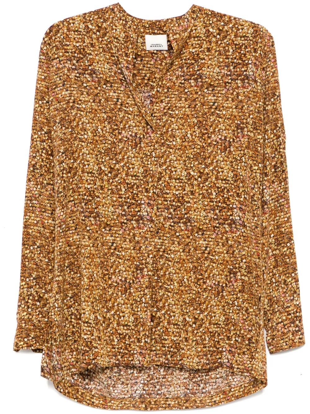 SIMA MOSAIC PRINT SILK BLOUSE