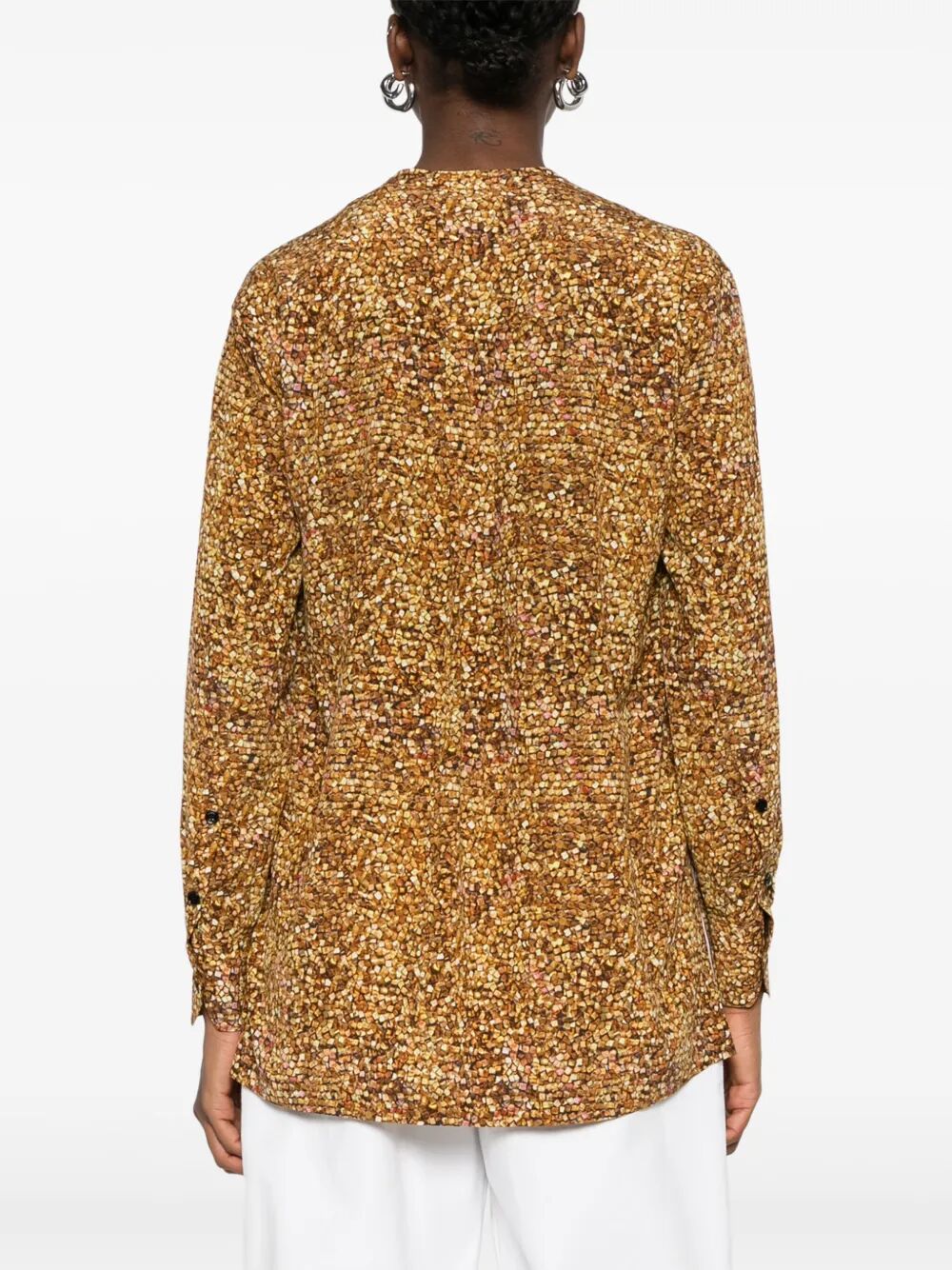 SIMA MOSAIC PRINT SILK BLOUSE