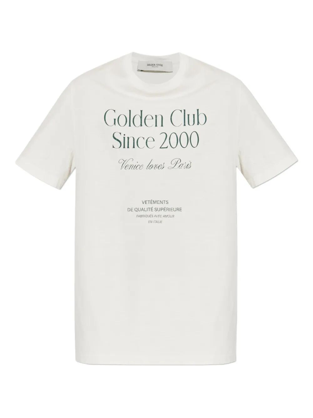 `GOLDEN CLUB SINCE 2000` PRINT COTTON T-SHIRT