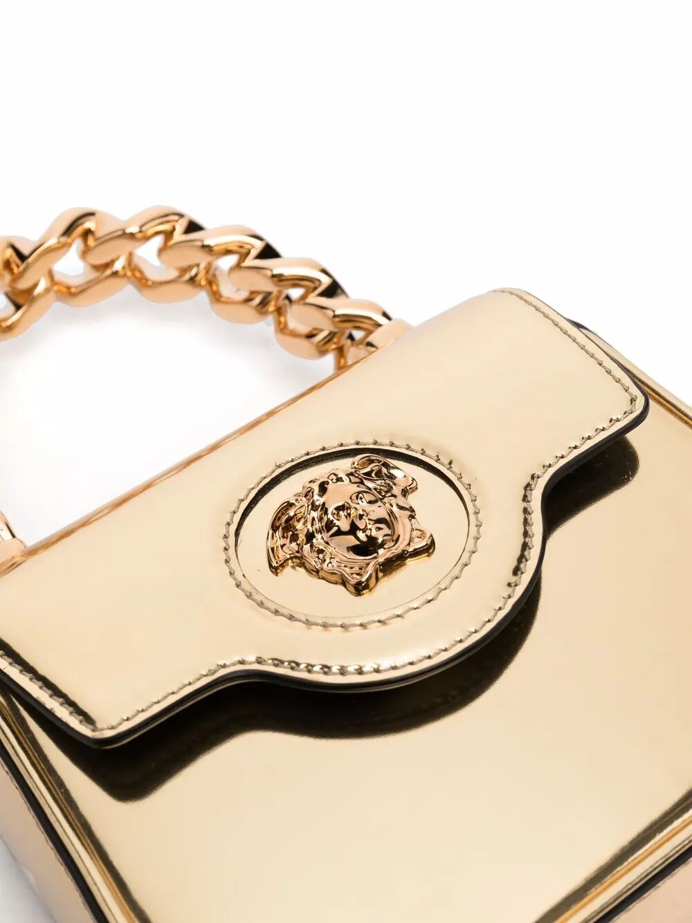 LA MEDUSA PATENT LEATHER MINI BAG