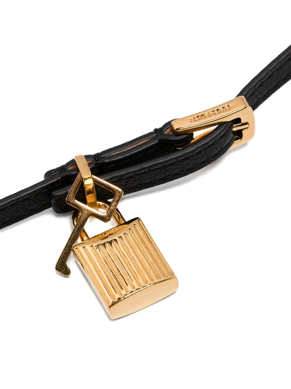 PADLOCK LEATHER BRACELET
