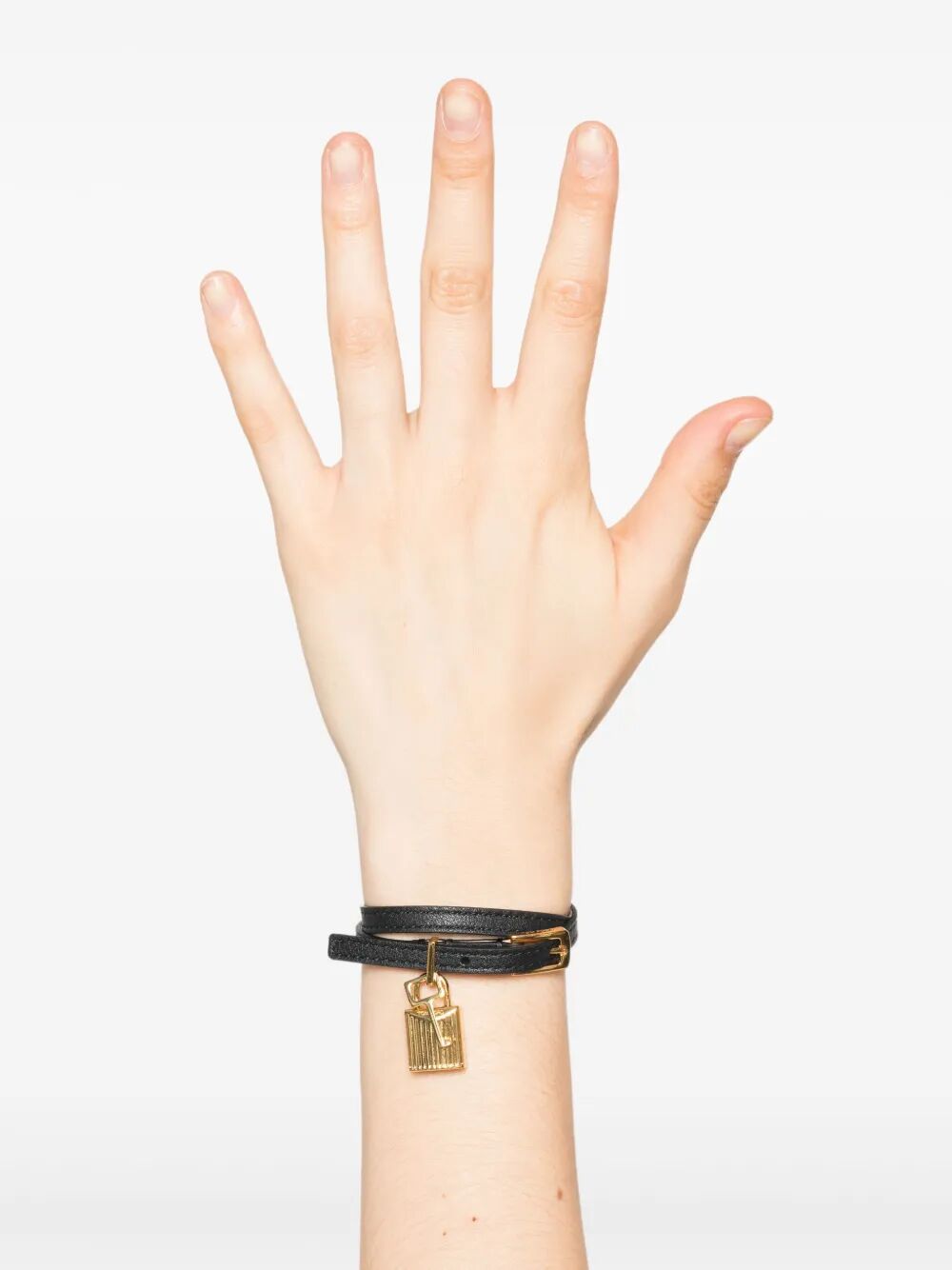 PADLOCK LEATHER BRACELET