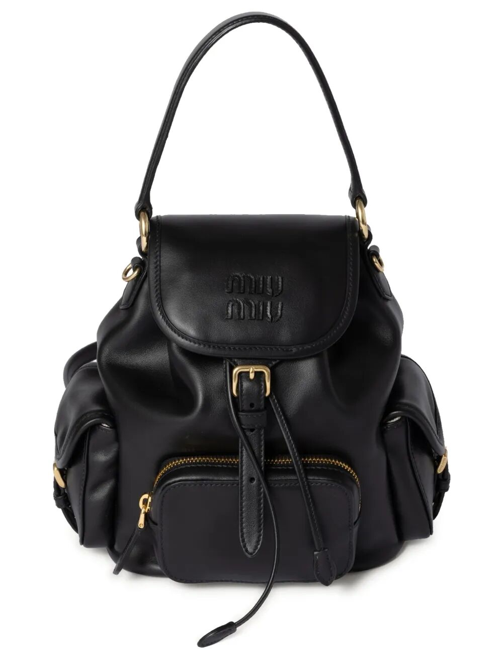 MULTI-POCKET LEATHER BACKPACK