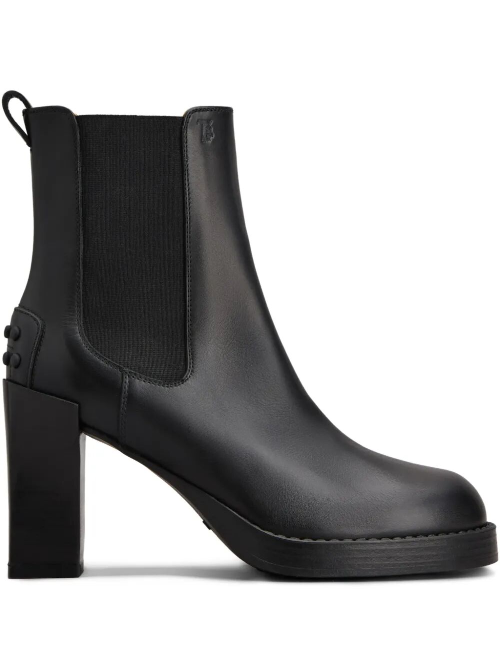 LEATHER HEELED CHELSEA ANKLE BOOTS