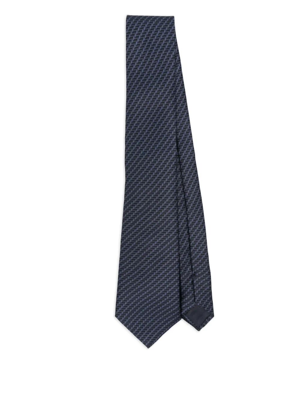 GEOMETRIC-PATTERN SILK TIE