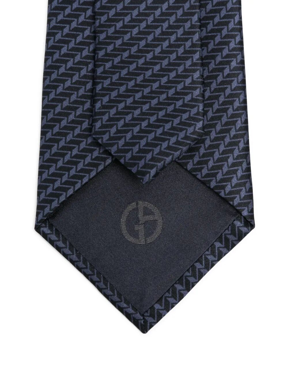 GEOMETRIC-PATTERN SILK TIE