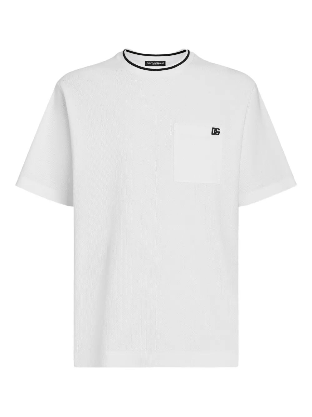 COTTON PIQUÉ T-SHIRT WITH CONTRASTING COLLAR