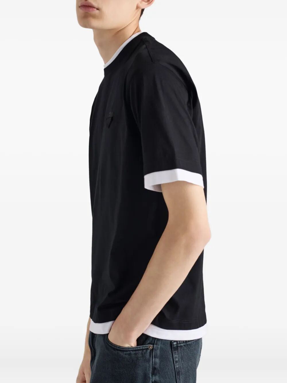 LAYERED COTTON T-SHIRT