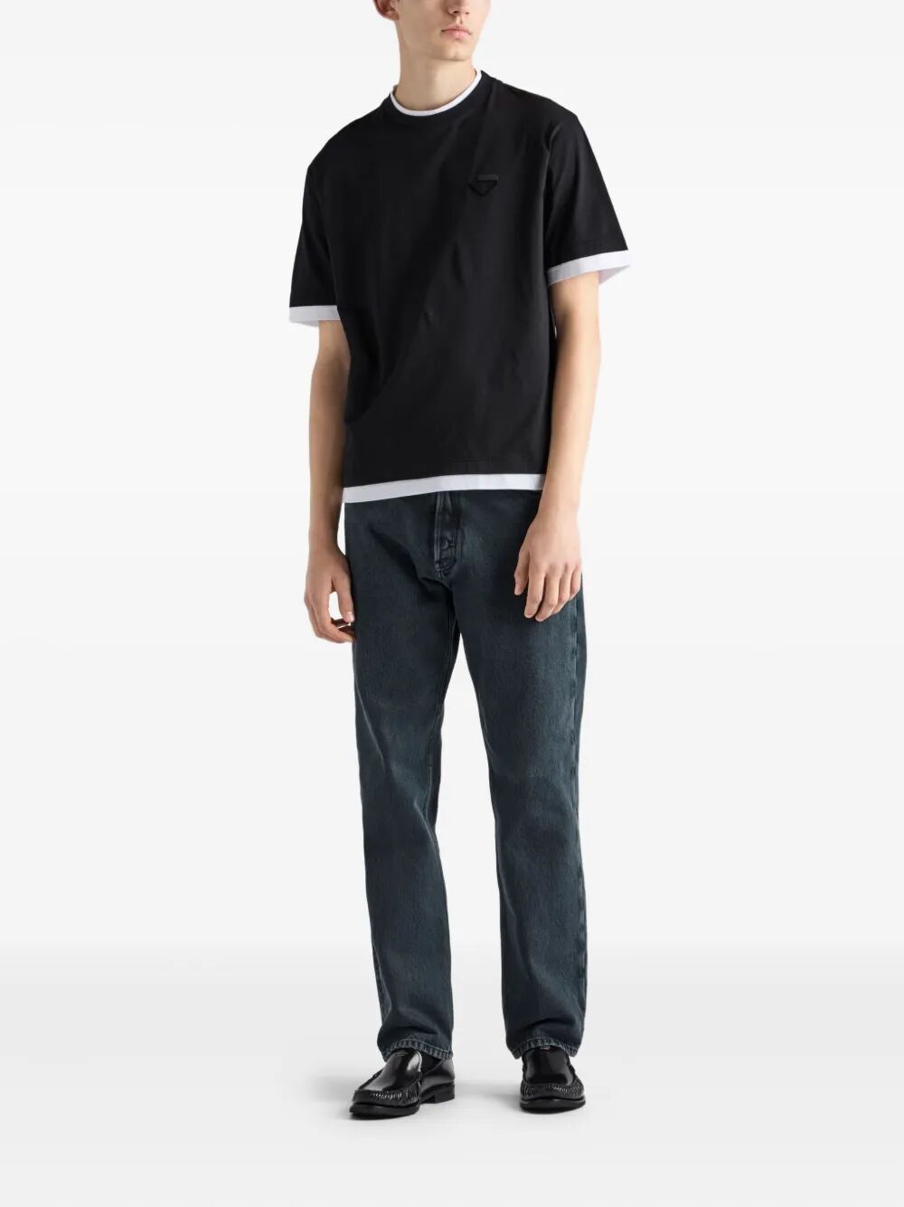 LAYERED COTTON T-SHIRT