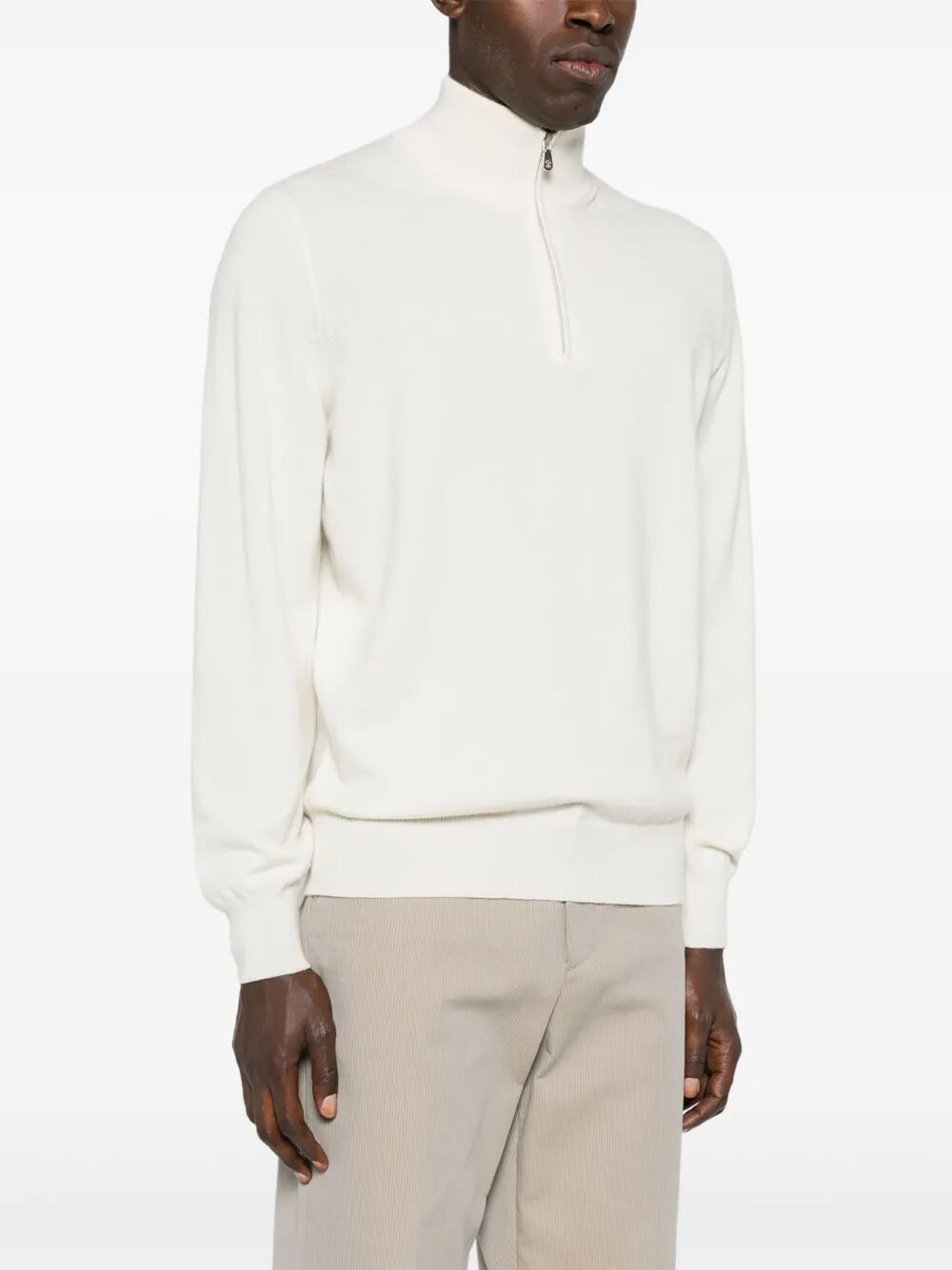 CASHMERE SWEATER WITH HALF ZIP
