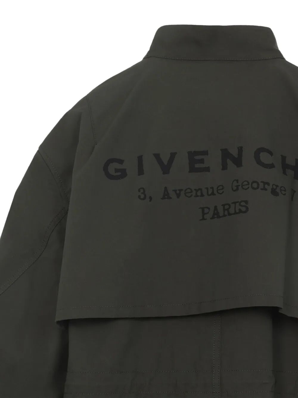 COTTON PARKA WITH GIVENCHY STAMP PRINT