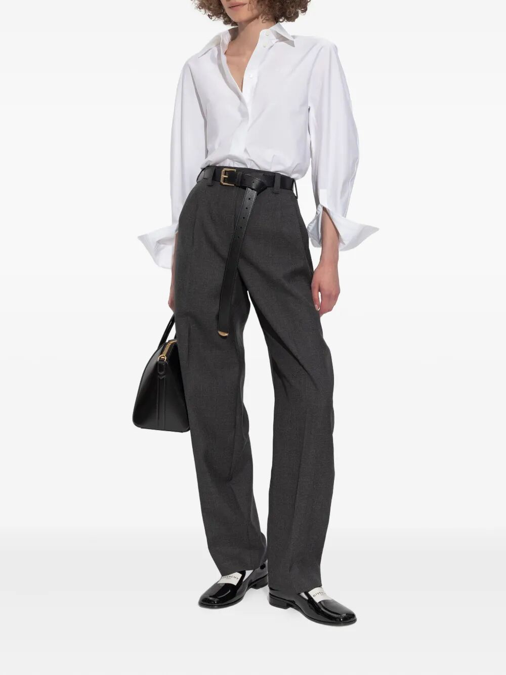 PLEATED WOOL TROUSERS