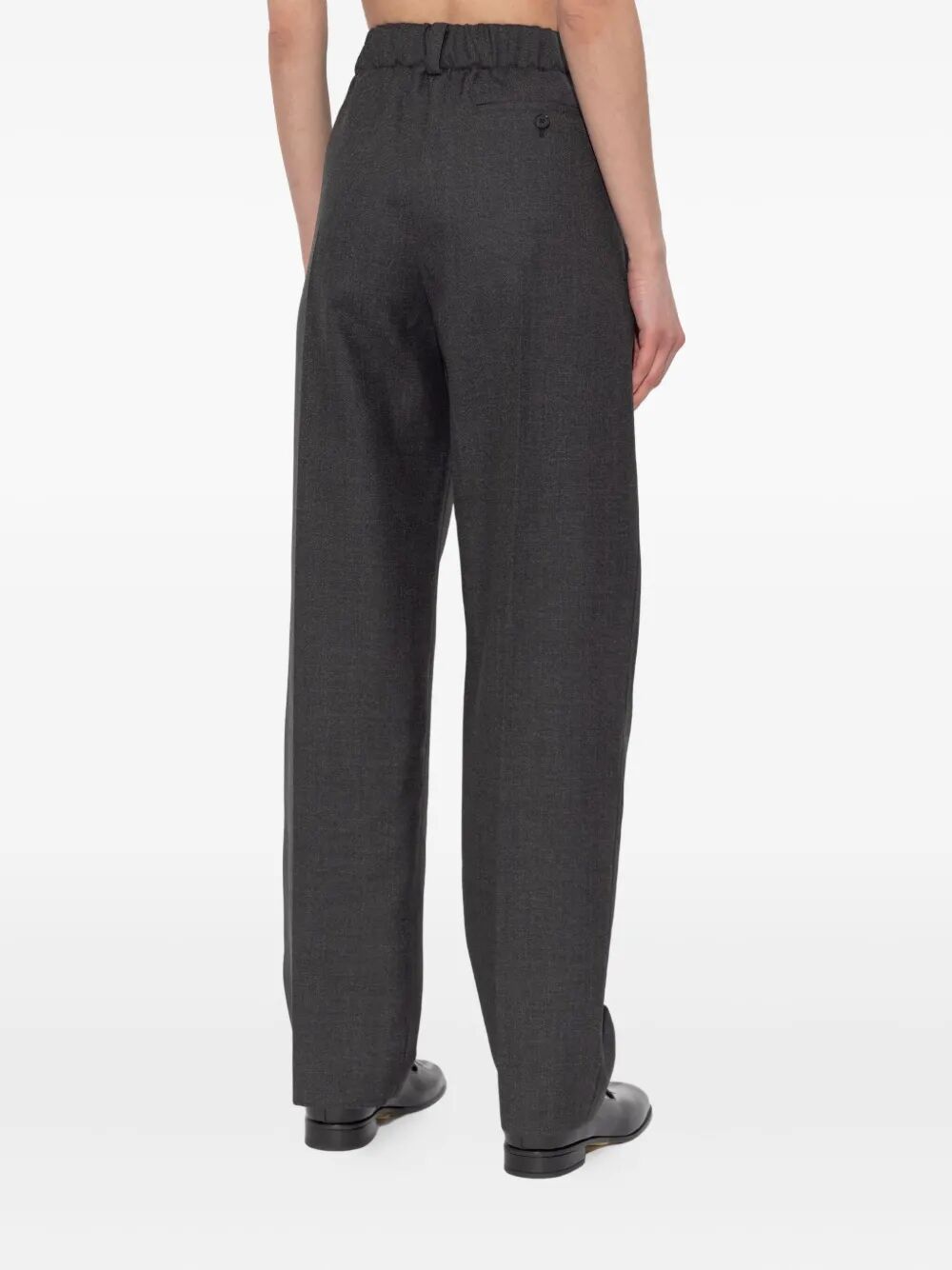PLEATED WOOL TROUSERS
