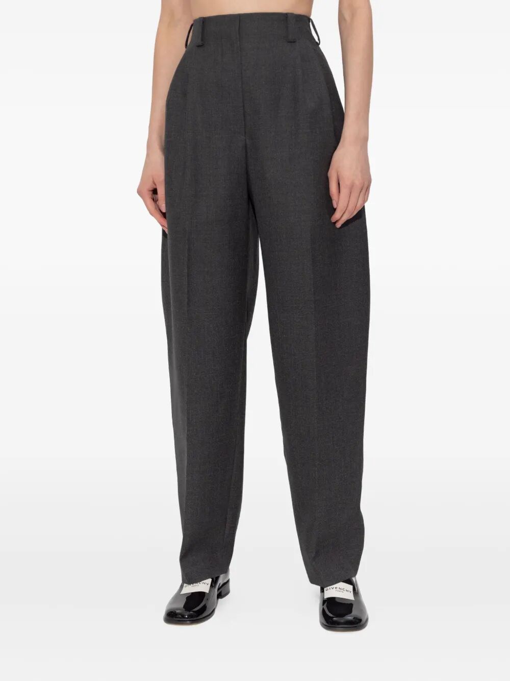 PLEATED WOOL TROUSERS