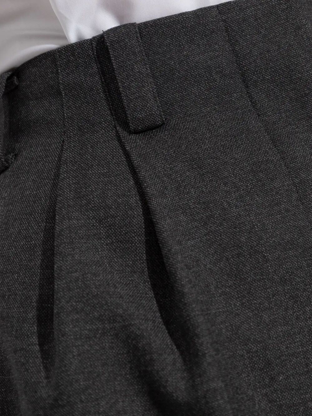 PLEATED WOOL TROUSERS