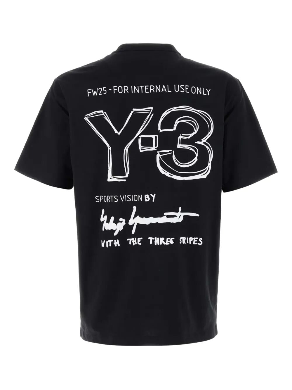 BACK PRINT SHORT SLEEVED COTTON T-SHIRT