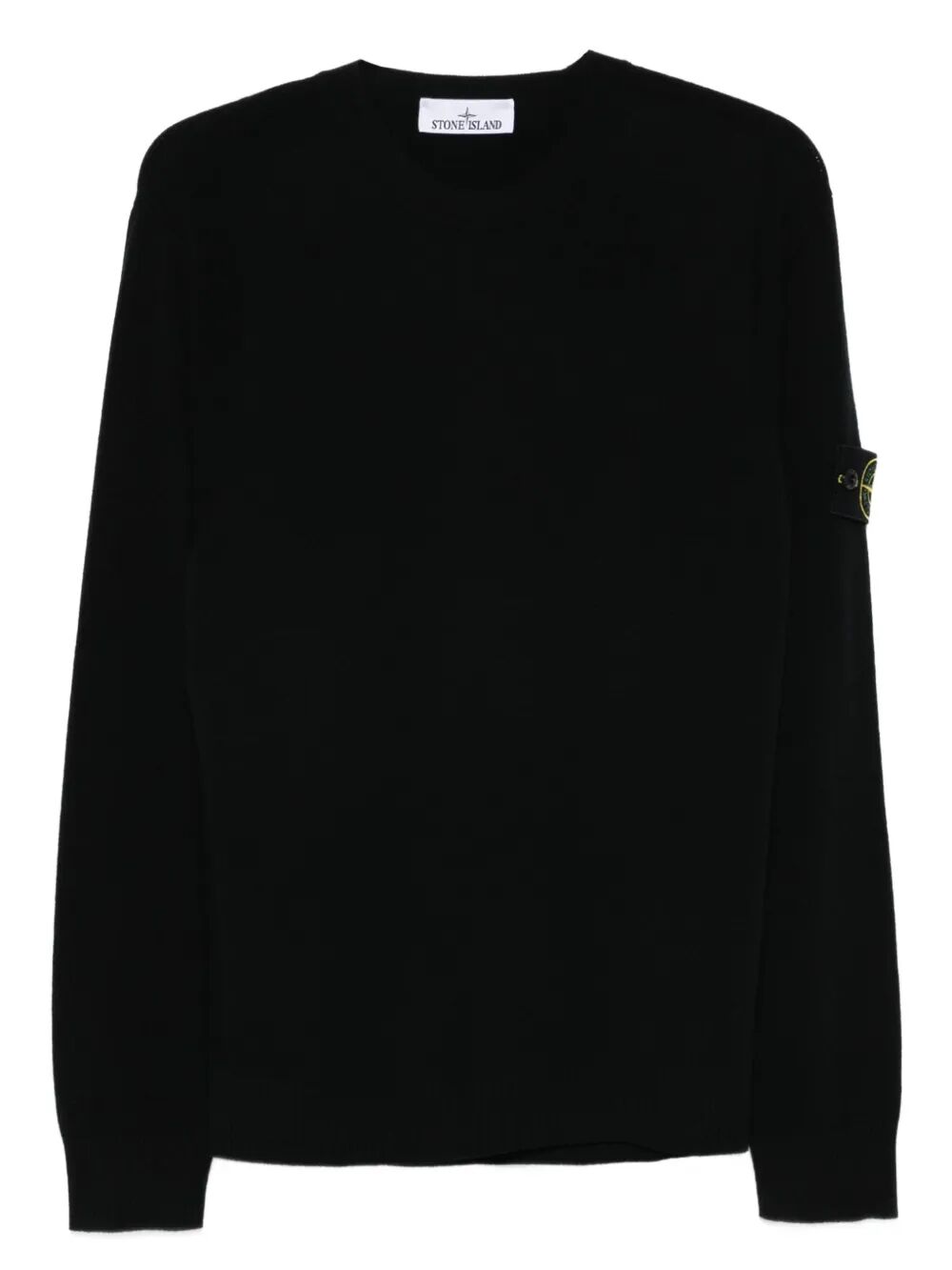 STRETCH WOOL CREWNECK SWEATER WITH REVERSE STITCH DETAILS