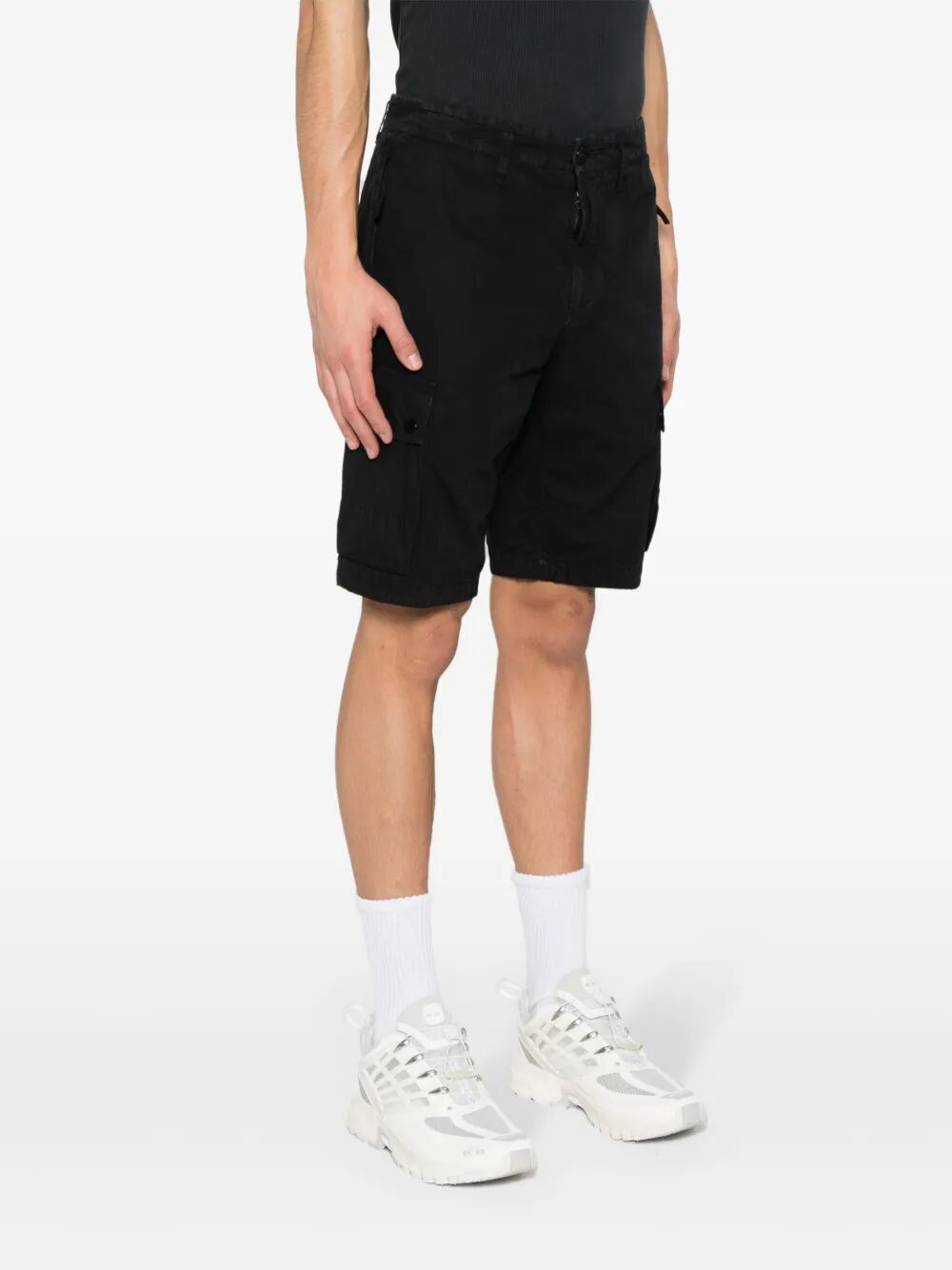 OLD EFFECT COTTON CARGO BERMUDA SHORTS