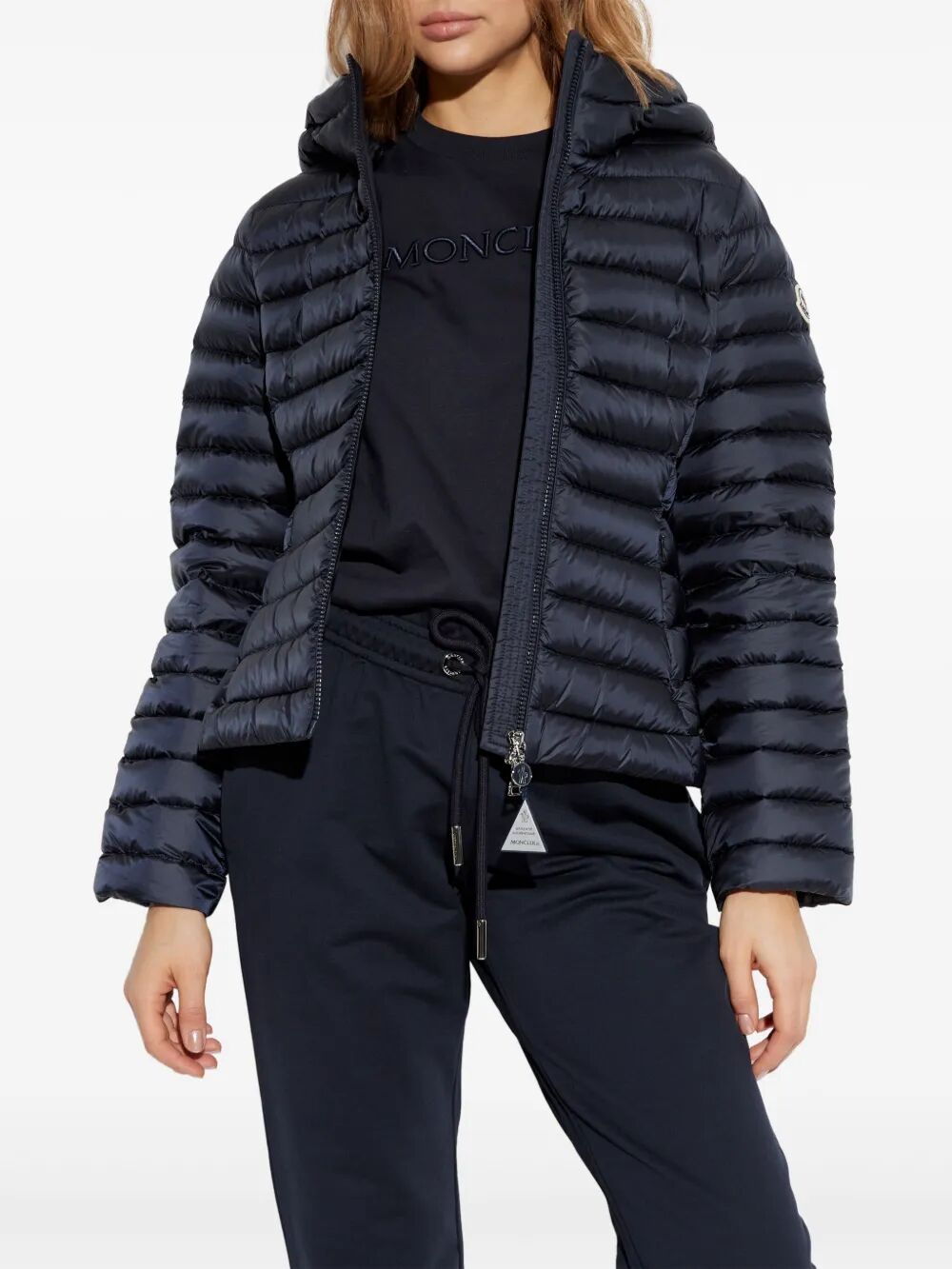 IGE HOODED LIGHTWEIGHT SHORT DOWN JACKET