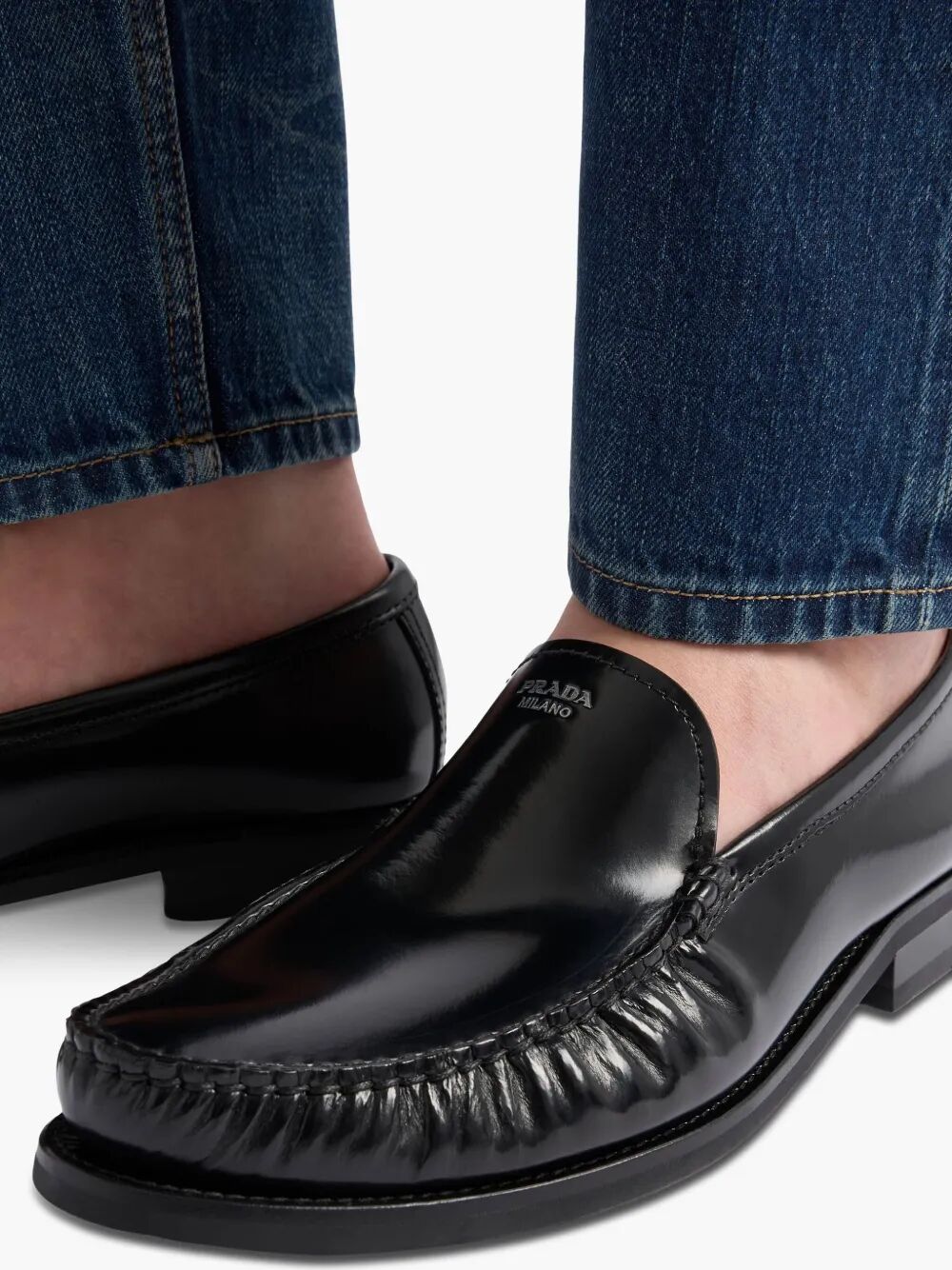 BRUSHED LEATHER LOAFERS