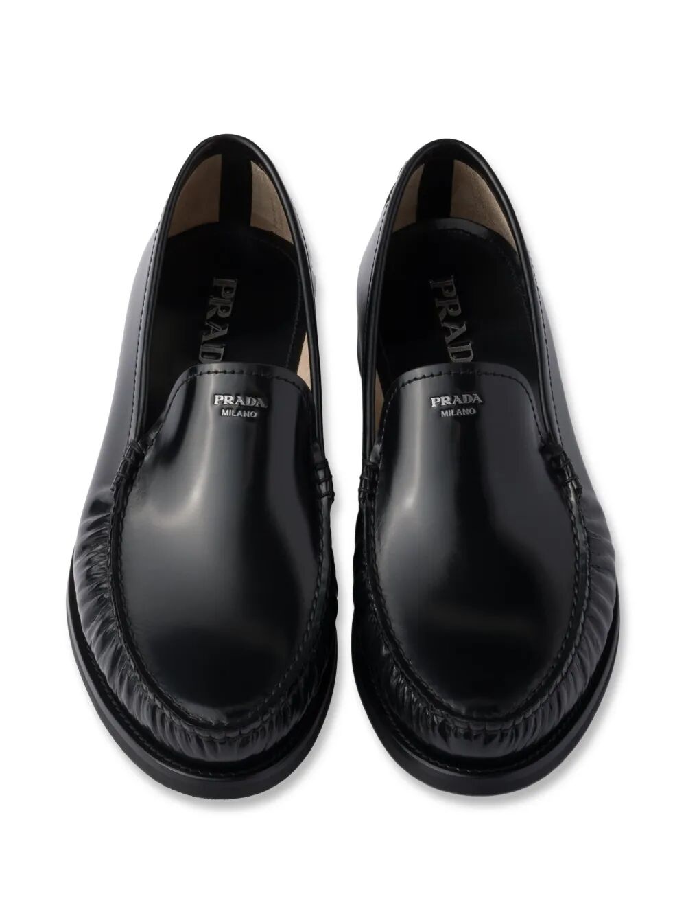 BRUSHED LEATHER LOAFERS