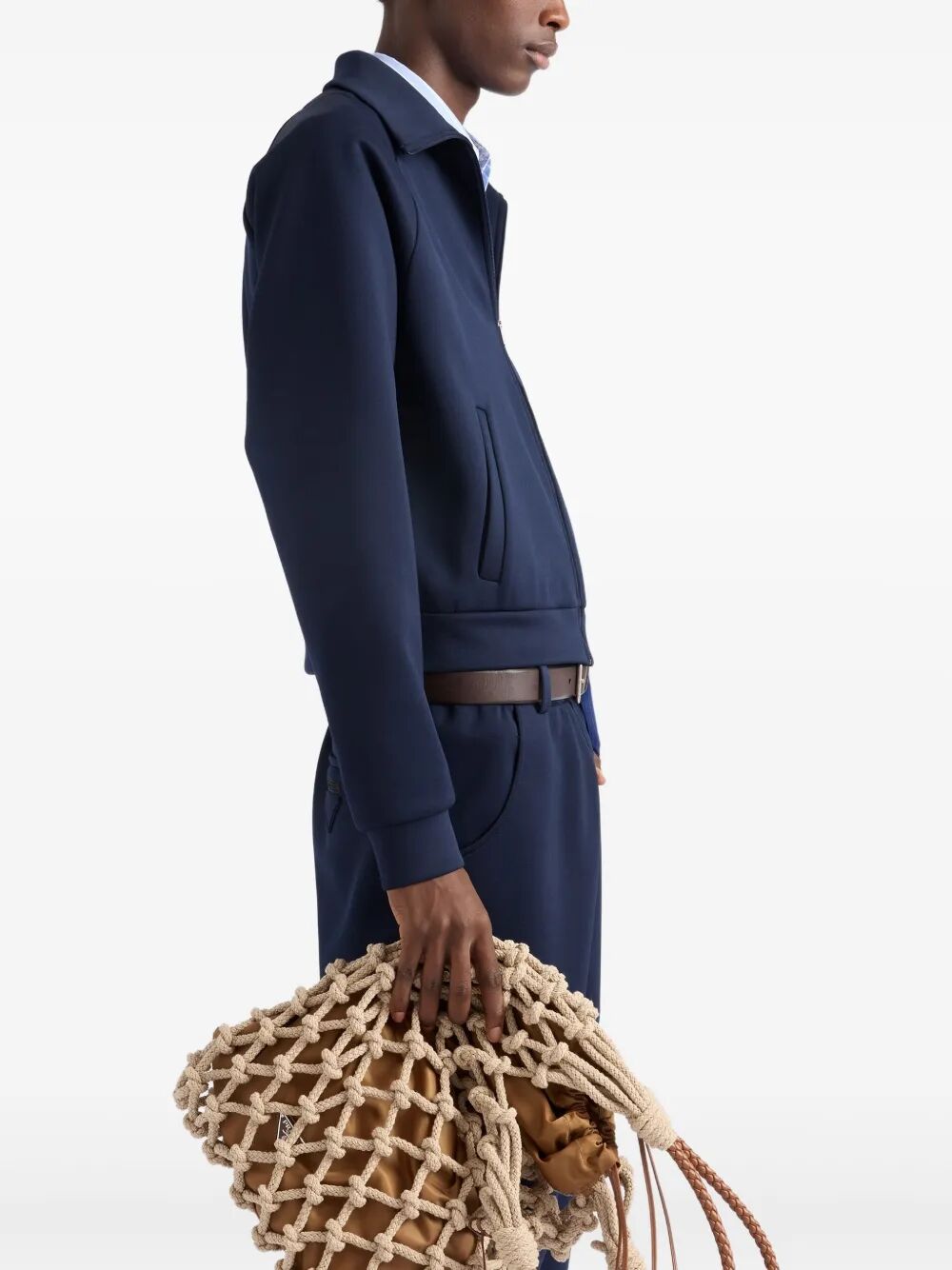 ZIPPERED TECHNICAL FABRIC JACKET