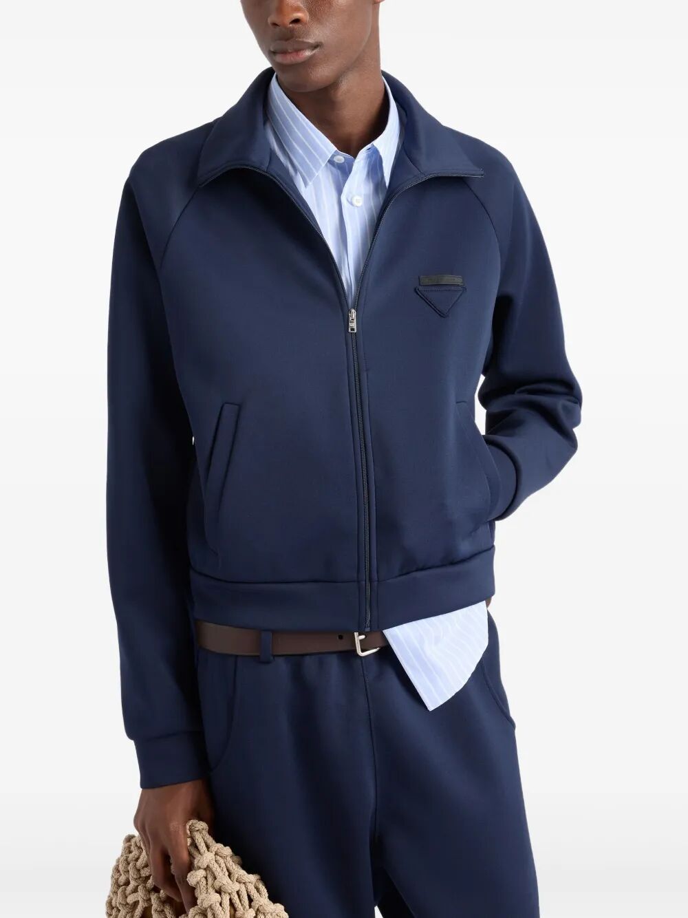 ZIPPERED TECHNICAL FABRIC JACKET