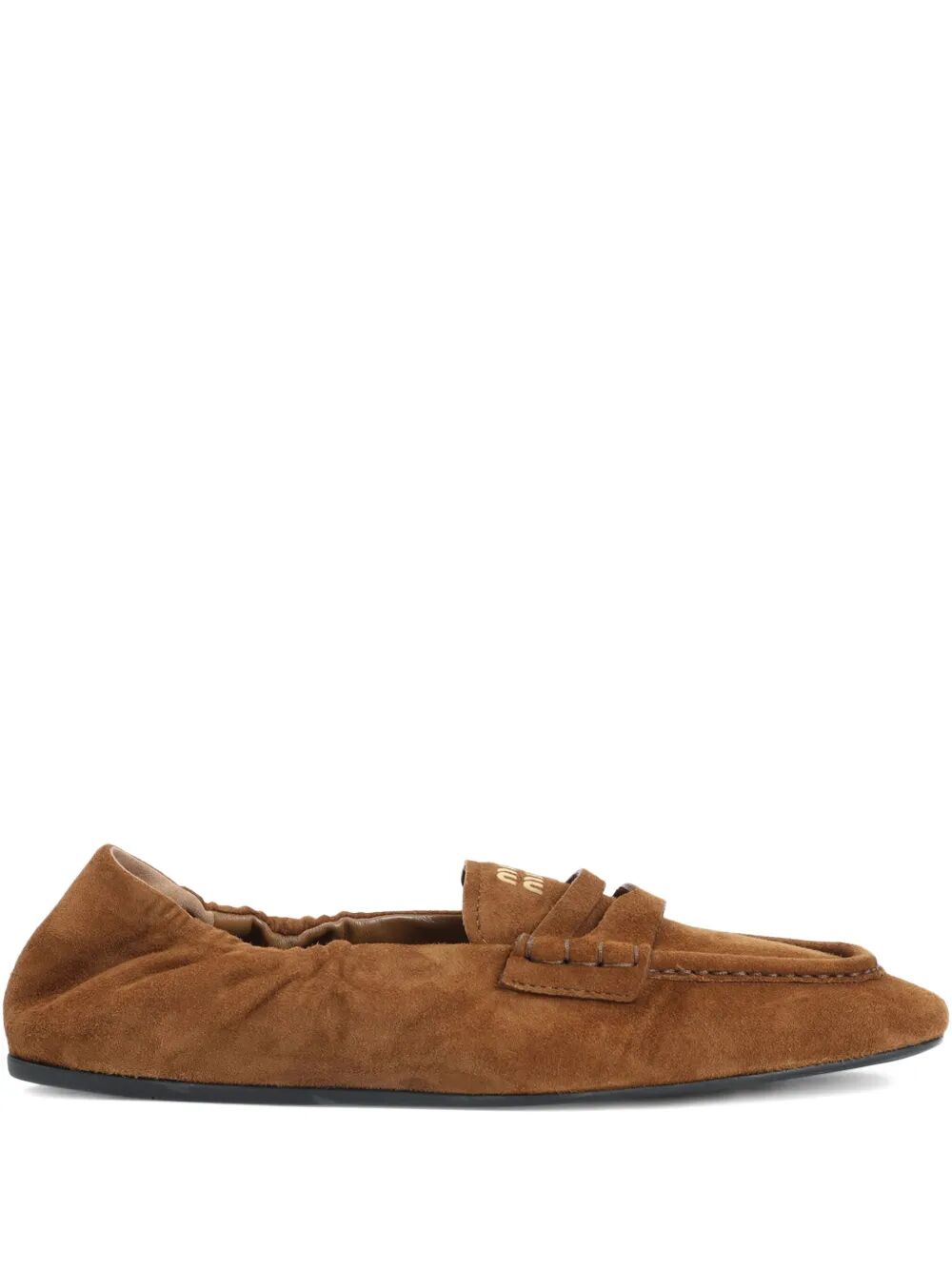 RUCHES SUEDE LOAFERS