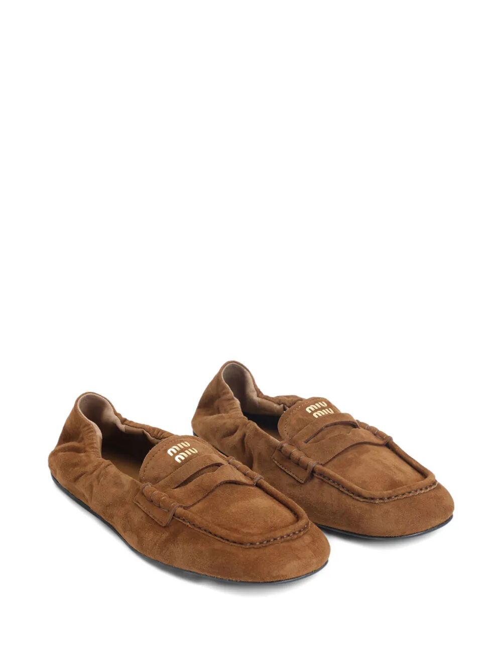 RUCHES SUEDE LOAFERS