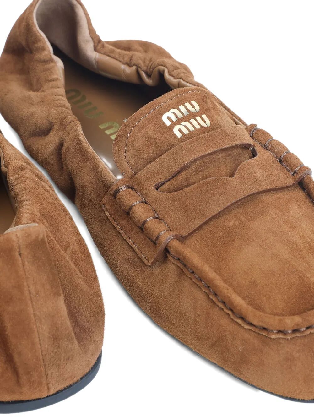 RUCHES SUEDE LOAFERS
