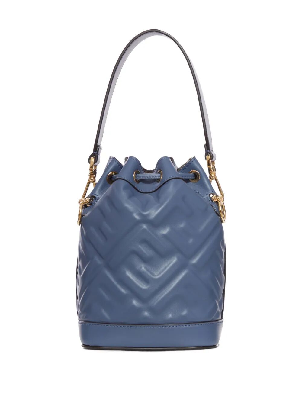 FF-MOTIF MON TRESOR LEATHER MINI BUCKET BAG
