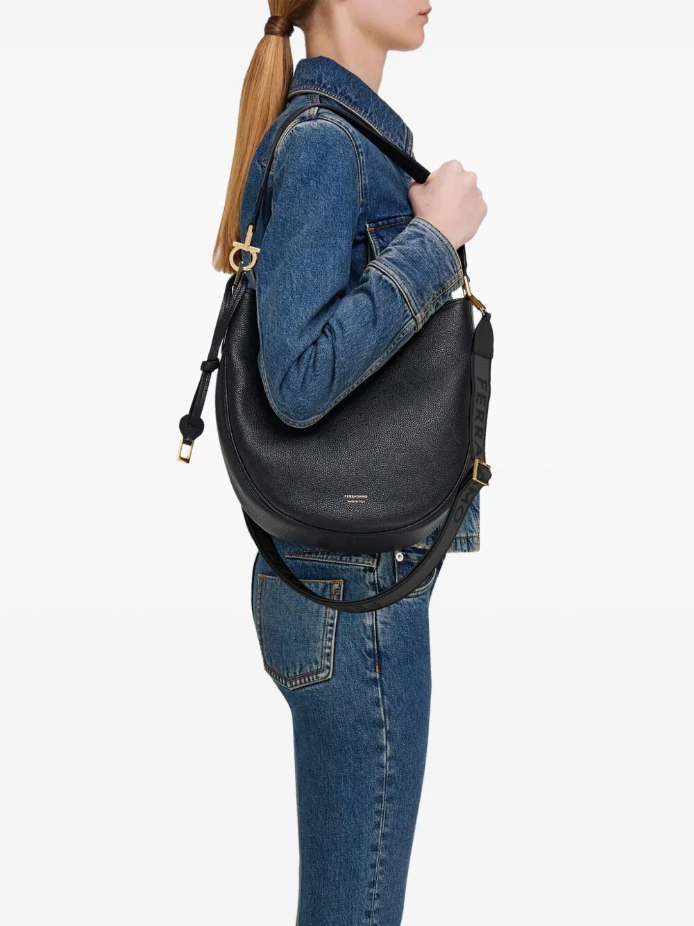 NORTH-SOUTH MEDIUM HOBO BAG