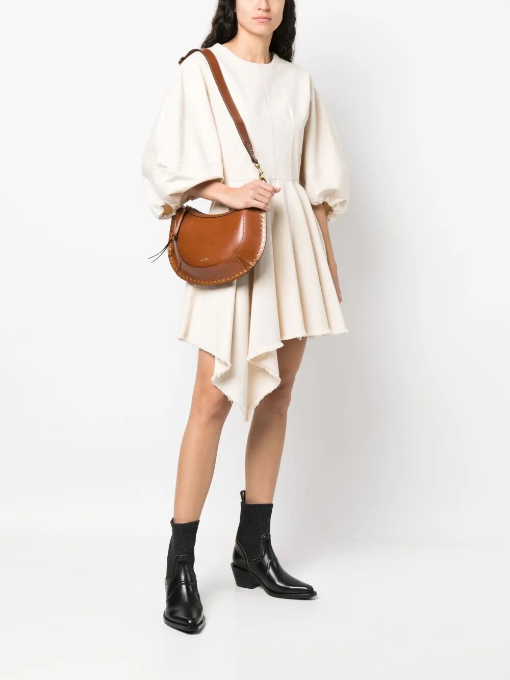 NAOKO STUDDED LEATHER BAG