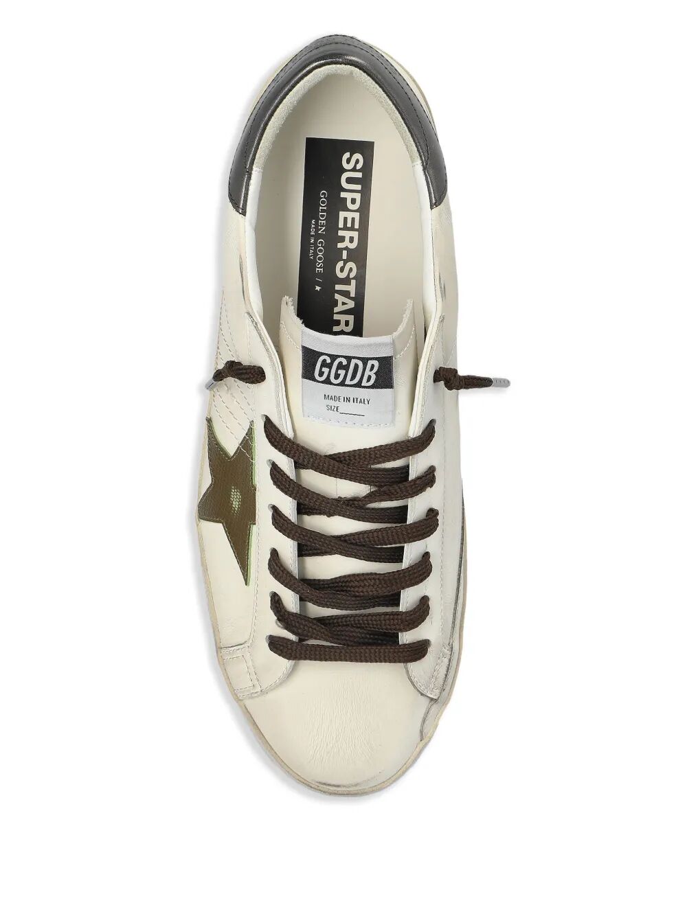 SUPER-STAR SNEAKERS WITH LIZARD EFFECT STAR AND GREY HEEL TAB