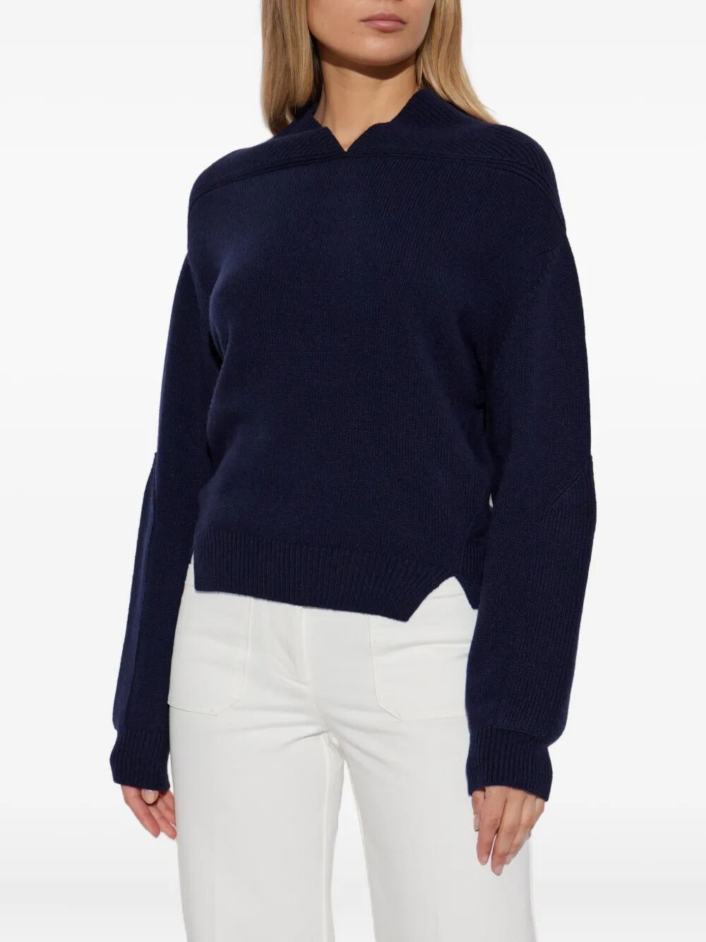 CASHMERE BLEND V-NECK JUMPER