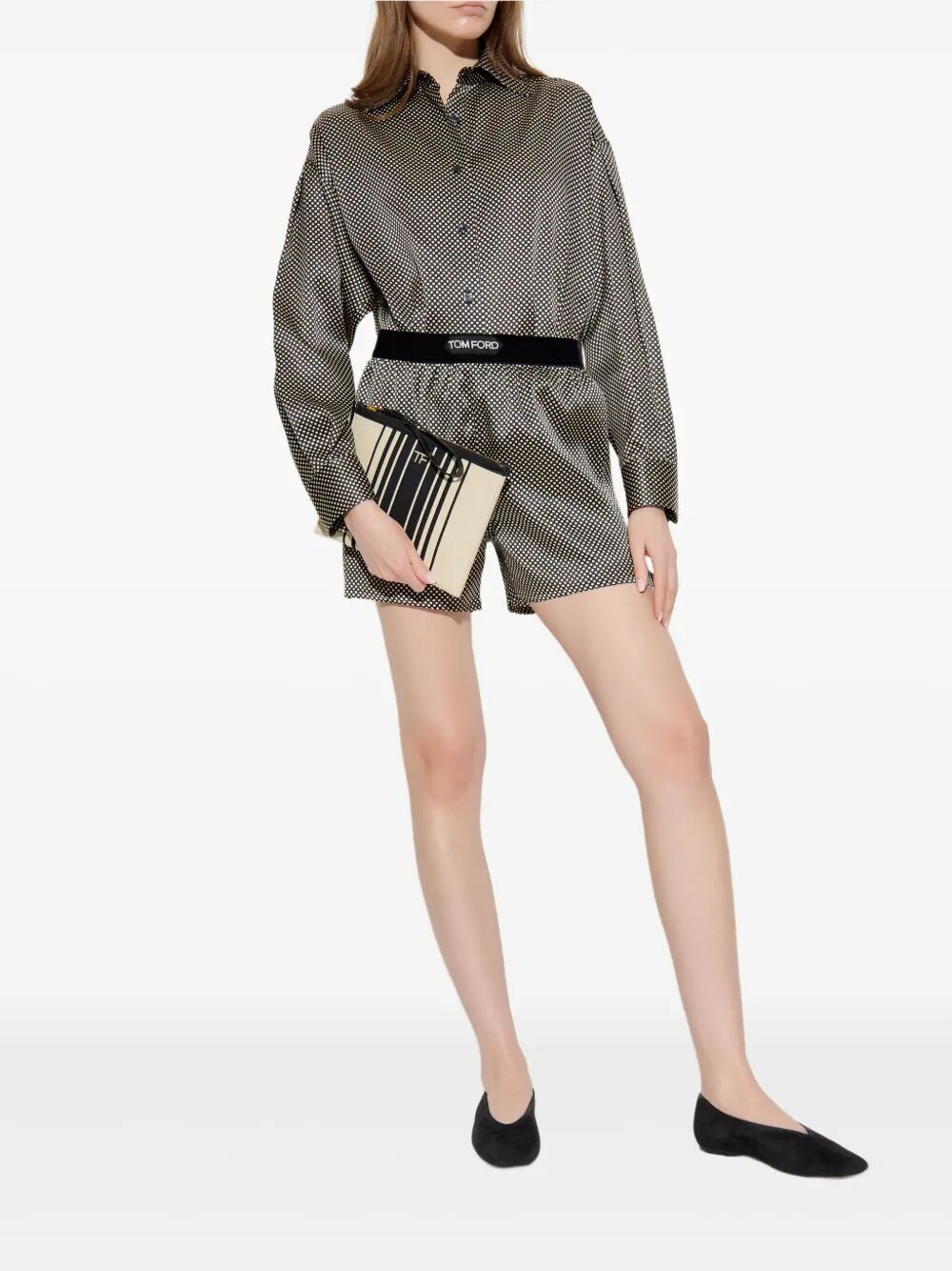 POLKA DOT SILK PJ SHORTS