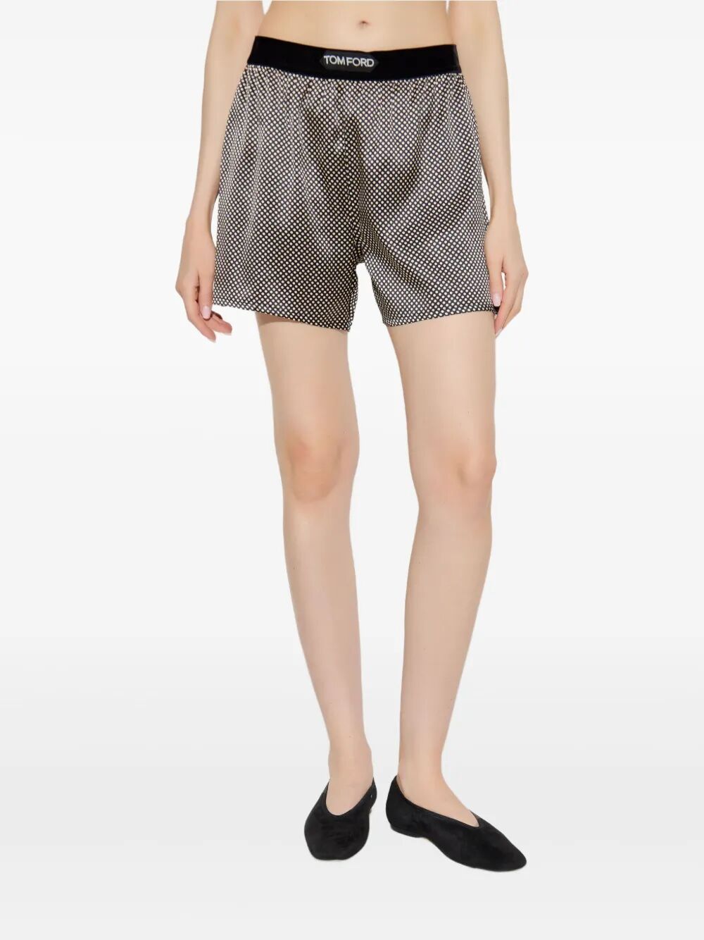 POLKA DOT SILK PJ SHORTS