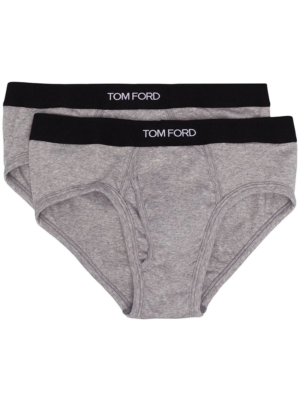 SET OF 2 LOGO-WAISTBAND COTTON BRIEFS