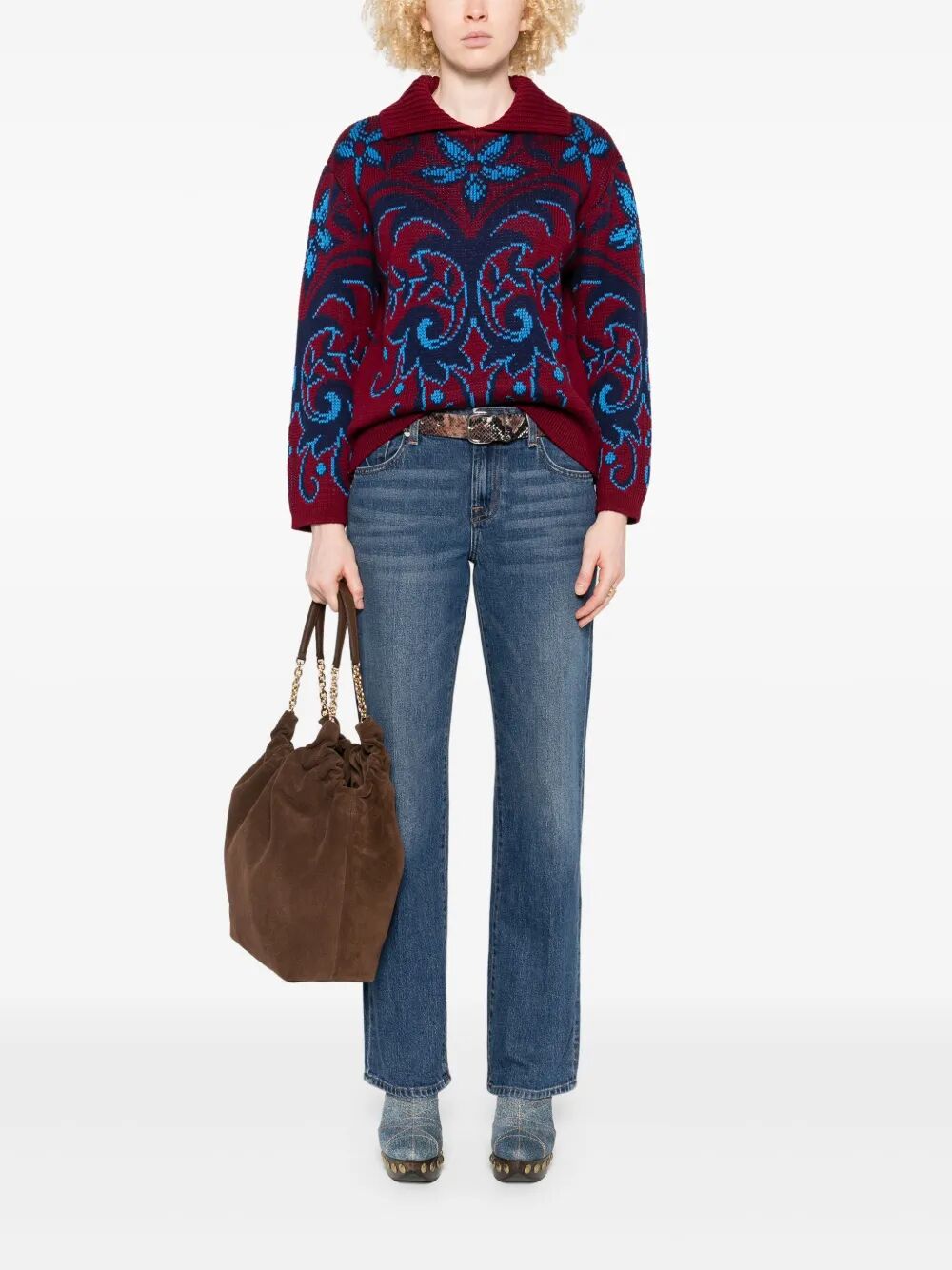 PATTERNED WOOL SWEATER