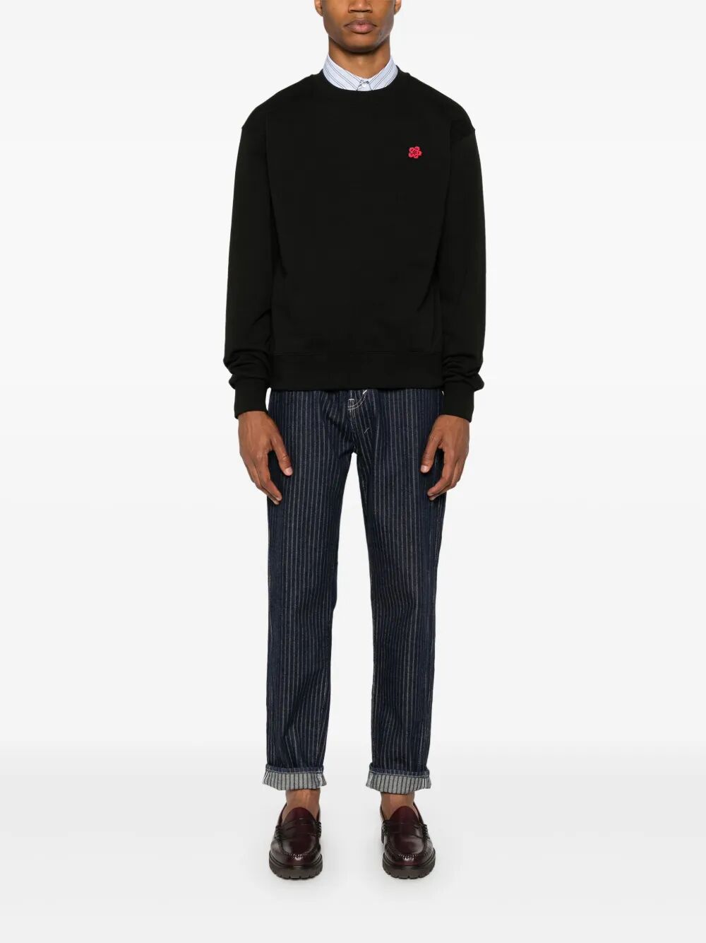 BOKE FLOWER EMBROIDERED COTTON SWEATSHIRT