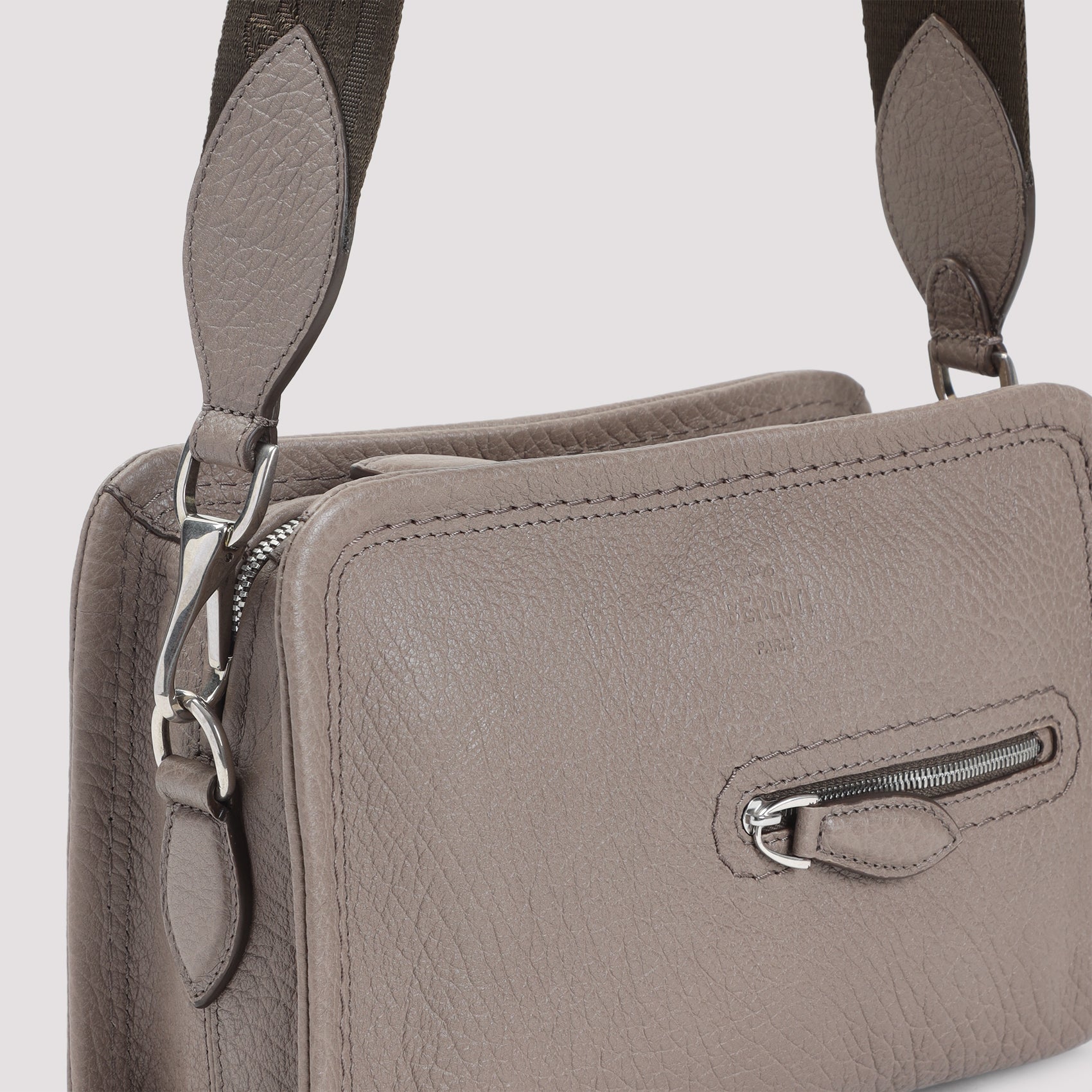 Grained Leather Shoulder Bag