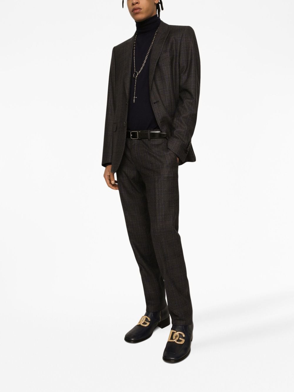 PRINCE OF WALES PATTERNED WOOL BLAZER